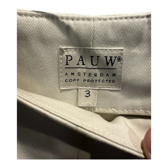 PAUW Amsterdam Slim Fit Trousers *CREAM* Size 3/ US L - Picture 4 of 7